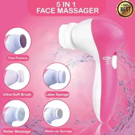 5 In 1 Face Massager Facial Cleanser Skin Care Treatment