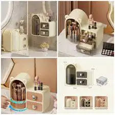 Bear Plastic Cosmetic Organizer with Drawers,