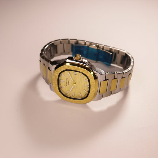 Patek Philippe Calatrava Two-Tone Quartz Watch - Luxury Precision and Timeless Style