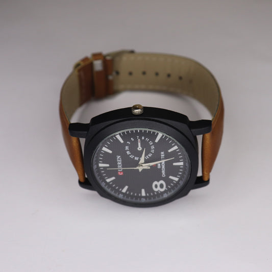 Curren GMT Chronometer Leather Watch