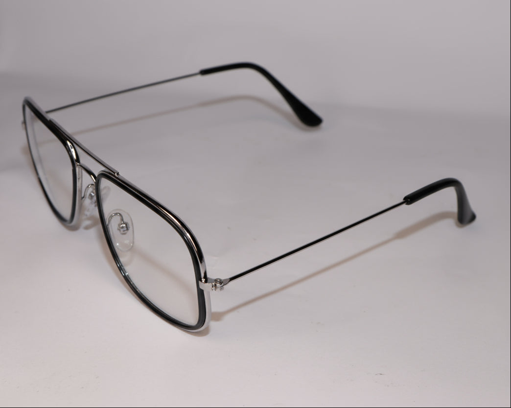 Eyeglasses with black frames