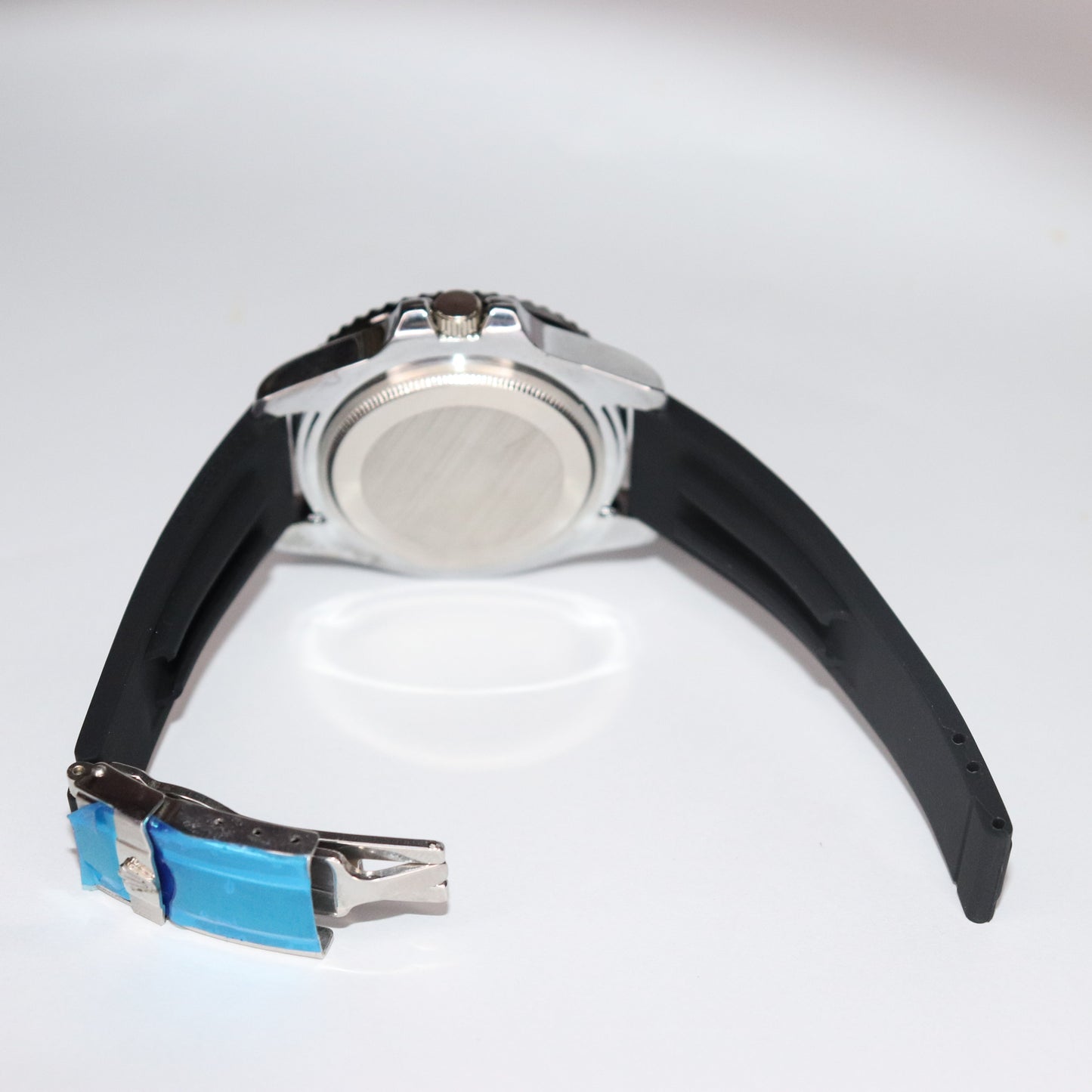 Rolex-Style Luxury Diver Watch – Black Dial & Rubber Strap