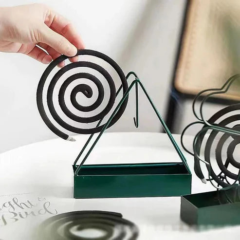 Black Coil Holder Stand Creative Mosquito Coil Holder Stand Triangle With Tray
