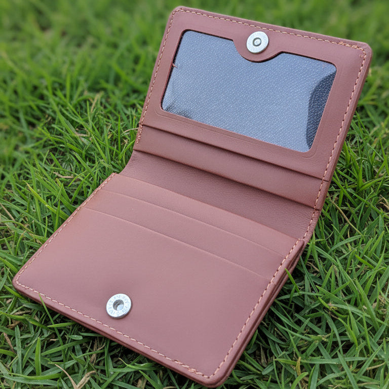 Genuine Leather Wallet With Button