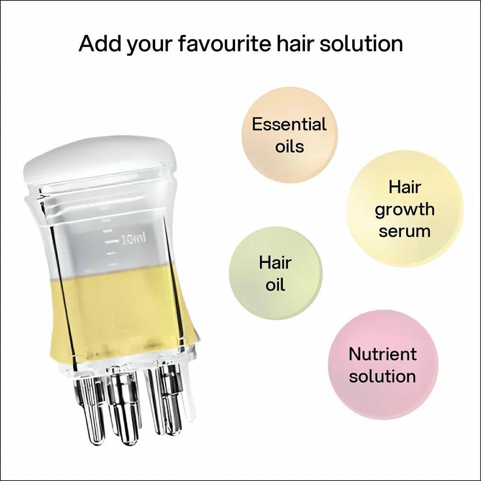 Mini Portable Scalp Applicator & Massage Liquid Comb – For Hair Serum, Oil & Hair Growth Treatments
