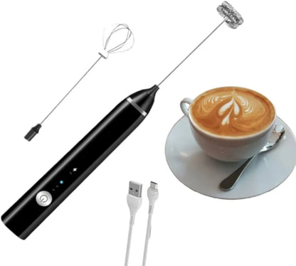 USB Electric Milk Frother & Egg Beater – 3-Speed USB Rechargeable, Perfect for Milk & Eggs