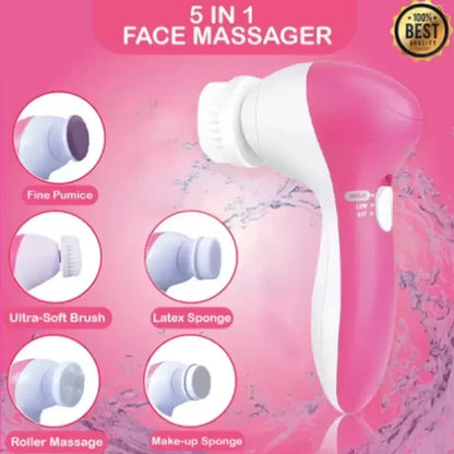 5 In 1 Face Massager Facial Cleanser Skin Care Treatment