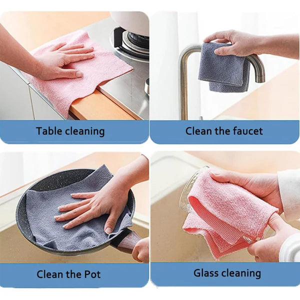 Premium Microfiber Cleaning Clothes – Super Absorbent, Reusable & Multipurpose (Pack of 20)