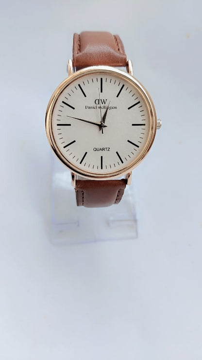 Daniel Wellington-Inspired Classic Brown Leather Watch