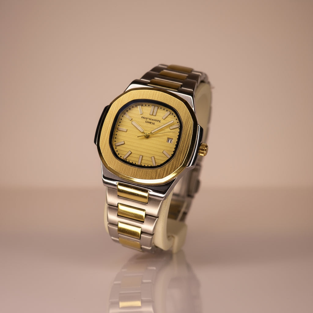 Patek Philippe Calatrava Two-Tone Quartz Watch - Luxury Precision and Timeless Style