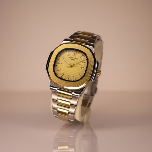 Patek Philippe Calatrava Two-Tone Quartz Watch - Luxury Precision and Timeless Style