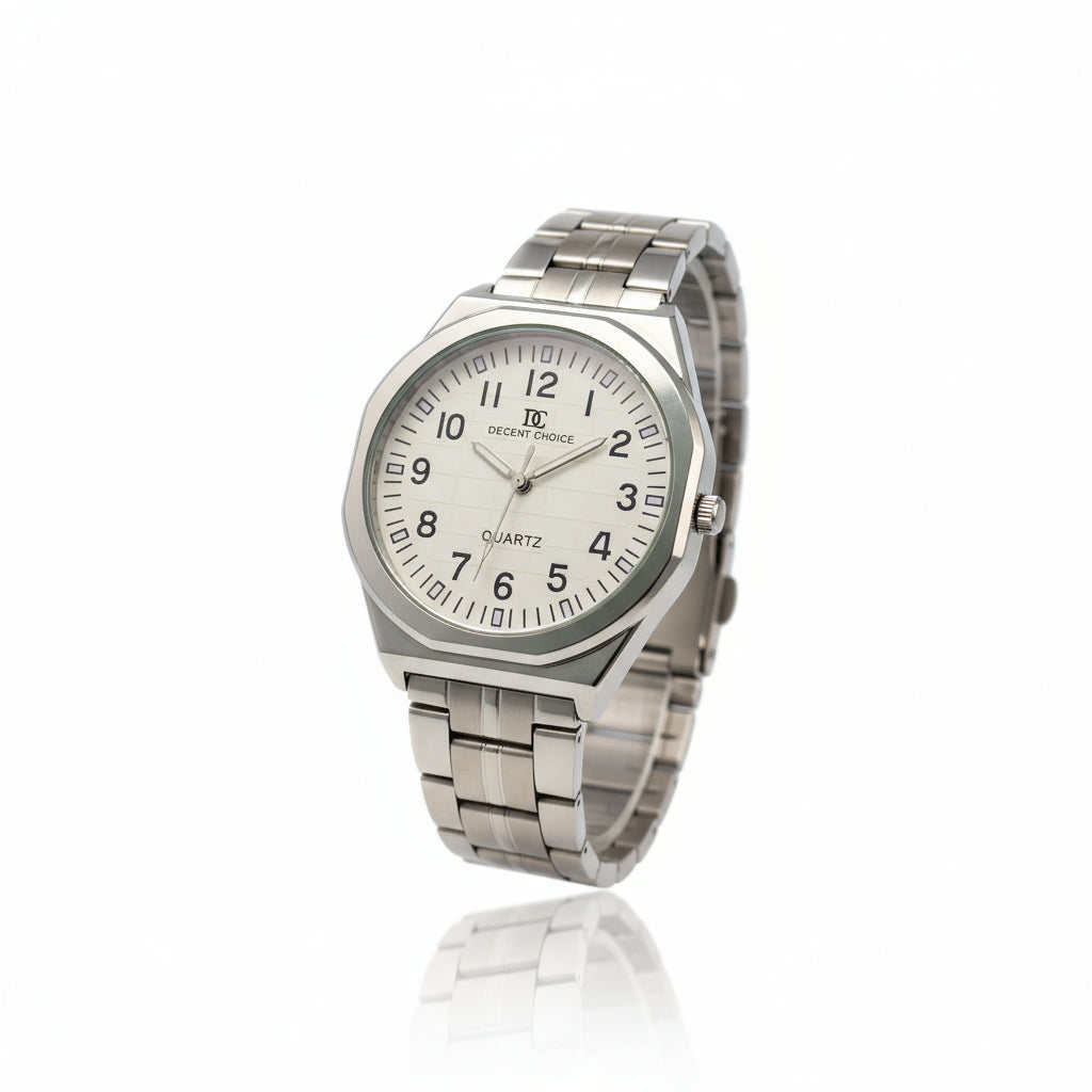 Decent Choice Quartz Stainless Steel Watch – Classic & Durable Design