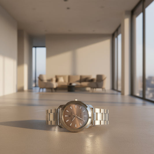 Garnet Stainless Steel Watch