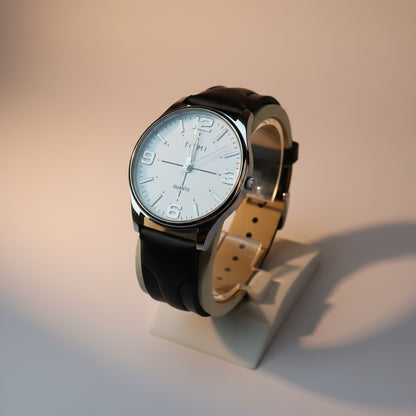 TOMI QUARTZ Elegant Stainless Steel Watch