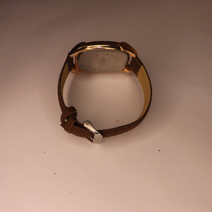 TOMI Classic Brown Leather Chronograph Watch