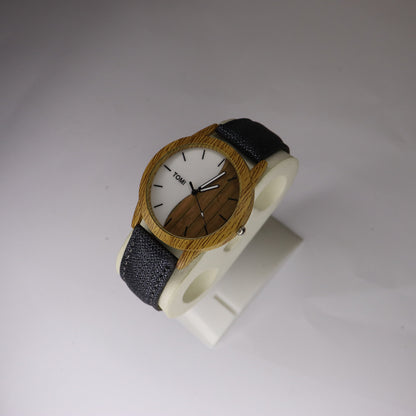 TOMI Wooden & Leather Watch – Eco-Friendly Stylish Wristwatch
