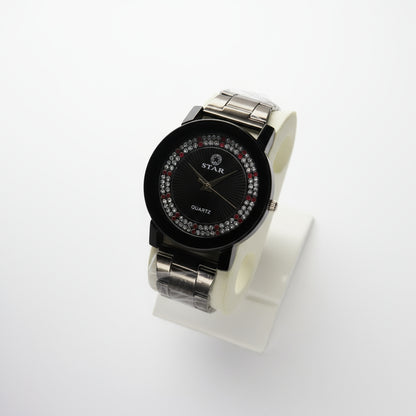Star Quartz Watch with Crystal Embellishments
