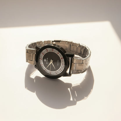 Star Quartz Watch with Crystal Embellishments