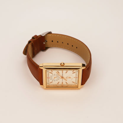 TOMI Classic Quartz Men's Watch with Leather Strap