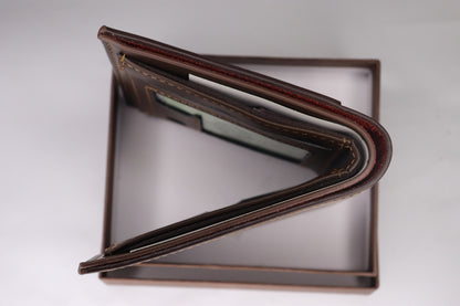 Brown Armani wallet in a box