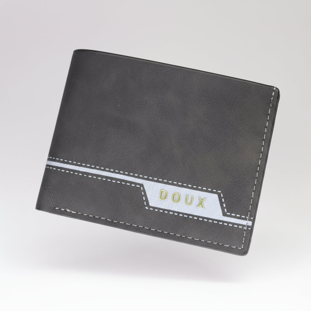 Doux Gray Wallet With Original Box