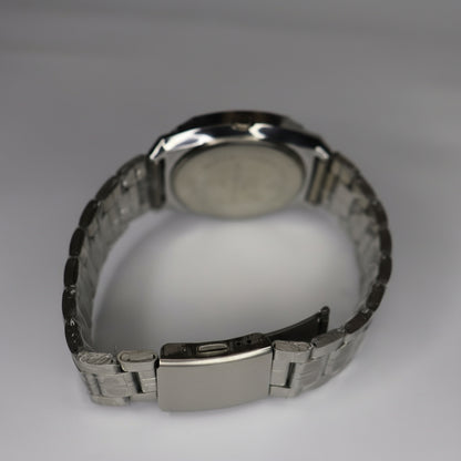 Silver Watch with White Dial