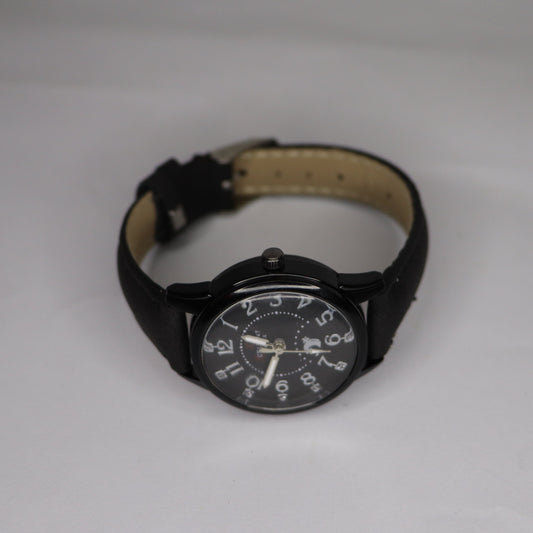Elegant Women's Casual Black Leather Strap Watch