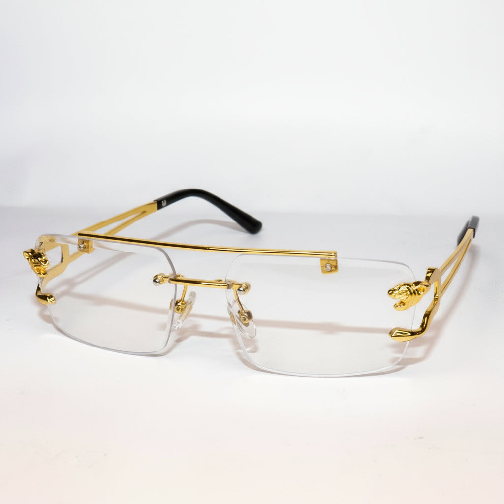 Gold-framed Sunglasses Protect Your Eyes