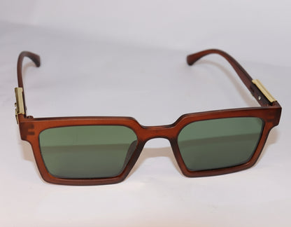 Brown Sunglasses With Gold Assents