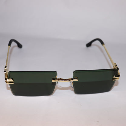 Glasses with gold frame and black arms