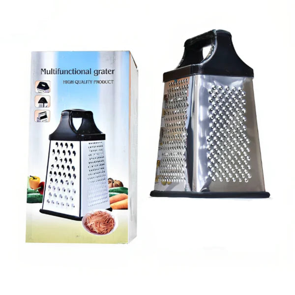 4-Sided Stainless Steel Box Grater – Multi-Functional Kitchen Grater, Slicer & Zester
