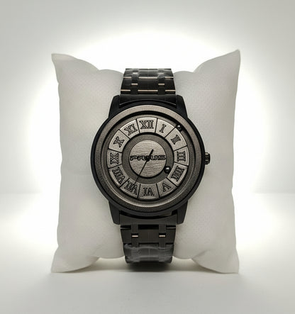 PRUIS Rotating Dial Metal Wristwatch – Bold, Modern & Futuristic Design