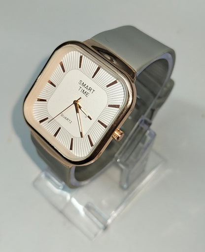Smart Time Stylish Square-Dial Quartz Watch