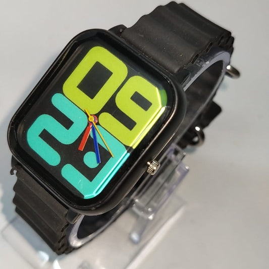 Digital LED Display Wrist Watch with Colorful Dial – Modern Square Design, Silicone Strap, Unisex Casual Fashion Watch for Boys & Girls