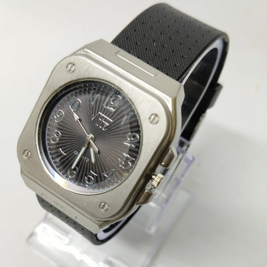 Vitz Square Stainless-Steel Analog Wrist Watch for Men | Classic Black Dial | Premium Quartz Movement | Casual & Formal Wear