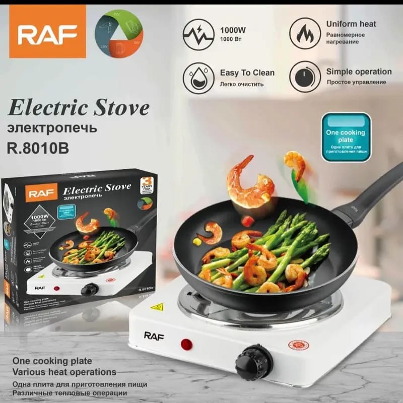 RAF Single Burner Electric Stove – 1000W Hot Plate