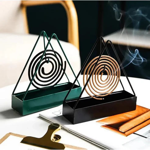 Black Coil Holder Stand Creative Mosquito Coil Holder Stand Triangle With Tray