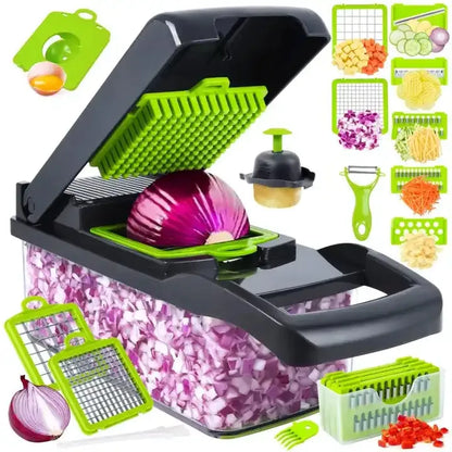16-in-1 Multifunction Vegetable Cutter & Slicer | Premium Chopper for Kitchen