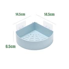 Plastic Wall-Mount Triangle Corner Shelf – Smart Storage for Bathroom & Kitchen