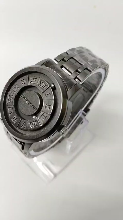 PRUIS Rotating Dial Metal Wristwatch – Bold, Modern & Futuristic Design