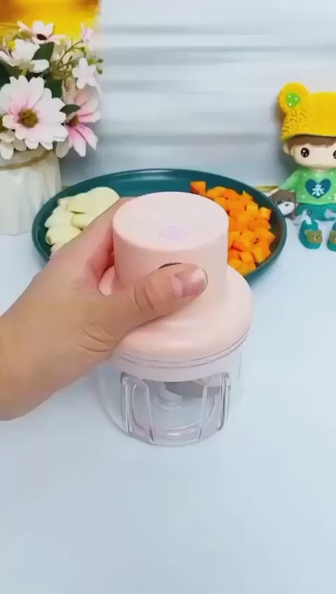 Mini Electric Food Chopper – Portable Garlic & Vegetable Cutter