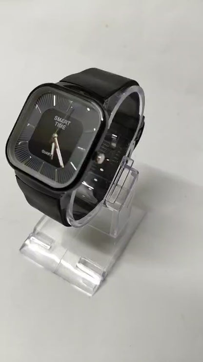 Smart Time Stylish Square-Dial Quartz Watch