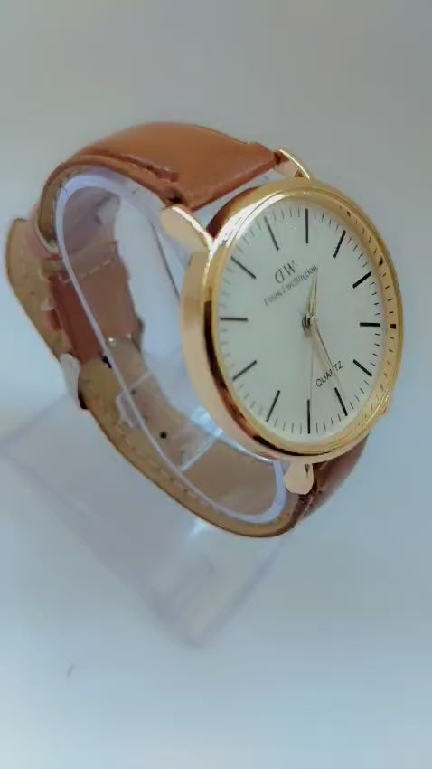 Daniel Wellington-Inspired Classic Brown Leather Watch